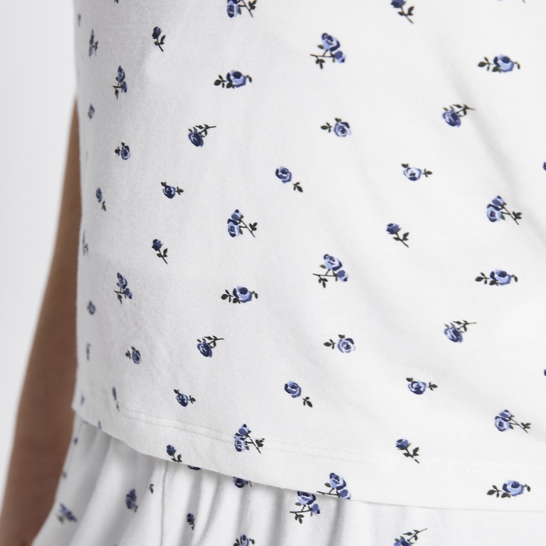Soft singlet "Henny printed star" White